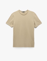 Slim fit pamučna majica kratkih rukava